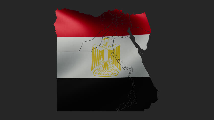 Animated national flag displayed inside Egypt