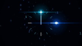 Abstract digital clock with binary code background - Powered by Shutterstock - Get 15% off with code: PIKWIZARD15