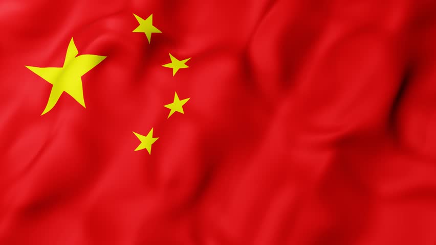 3d animation of Chinese flag Vibrant red fabric flows with gentle motion. Gold stars gleam in soft, radiant light. National symbol shows pride and strength. Cultural themes, or patriotic visuals. 4k