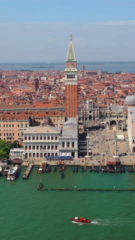 Venice St Marks Square Panoramic Historic View