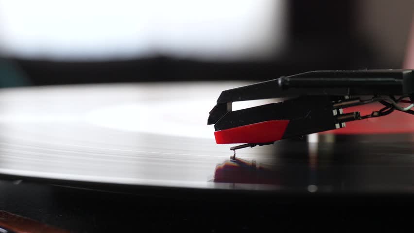 turntable playing a vinyl record