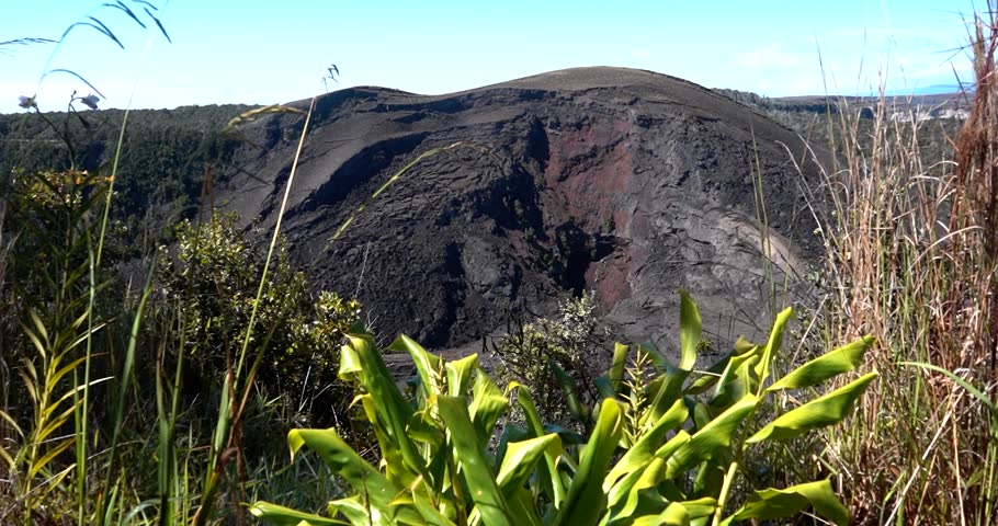 Kilauea Volcano spatter cone at Hawaii Volcanoes National Park, Big Island