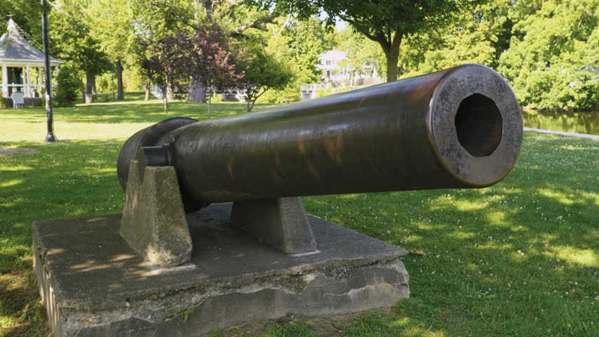 Close-up of a Civil War cannon barrel