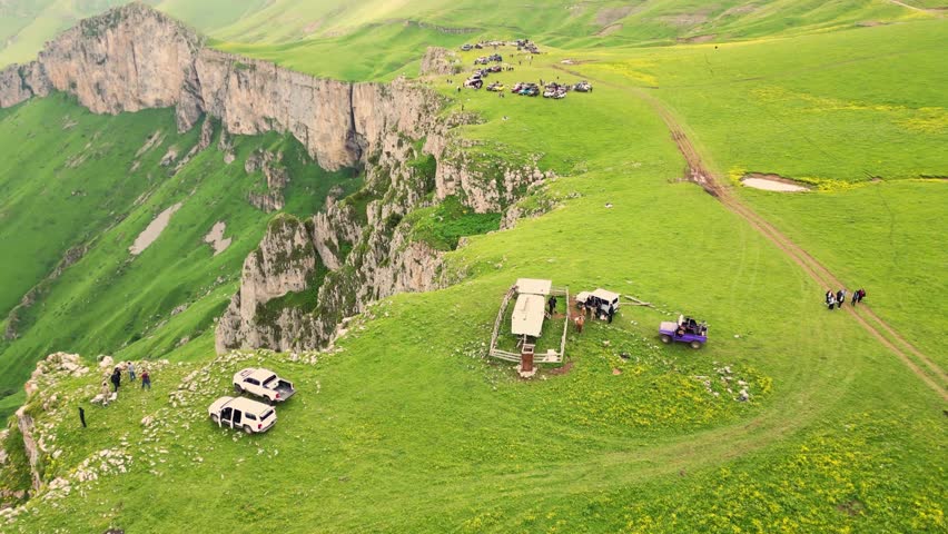 Aerial view of the beautiful mountain and rock