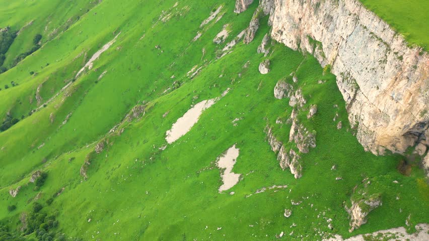 Aerial view of the beautiful mountain and rock