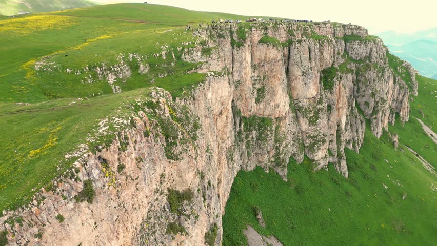 Aerial view of the beautiful mountain and rock