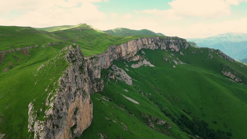 Aerial view of the beautiful mountain and rock