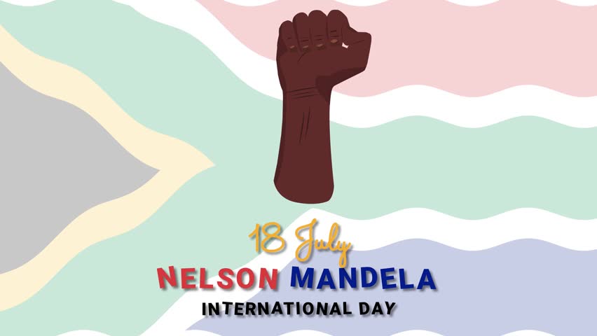 Nelson Mandela International Day animated 4K background and greeting