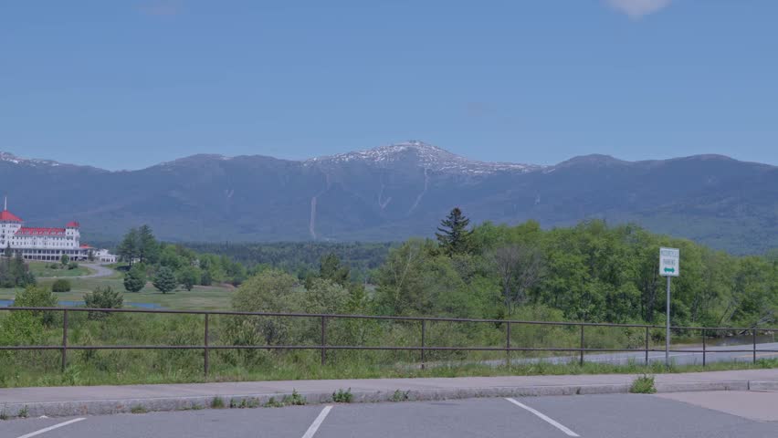 Omni Mount Washington Resort, historic luxury destination in Bretton Woods, New Hampshire, USA. Static shot, copy space
