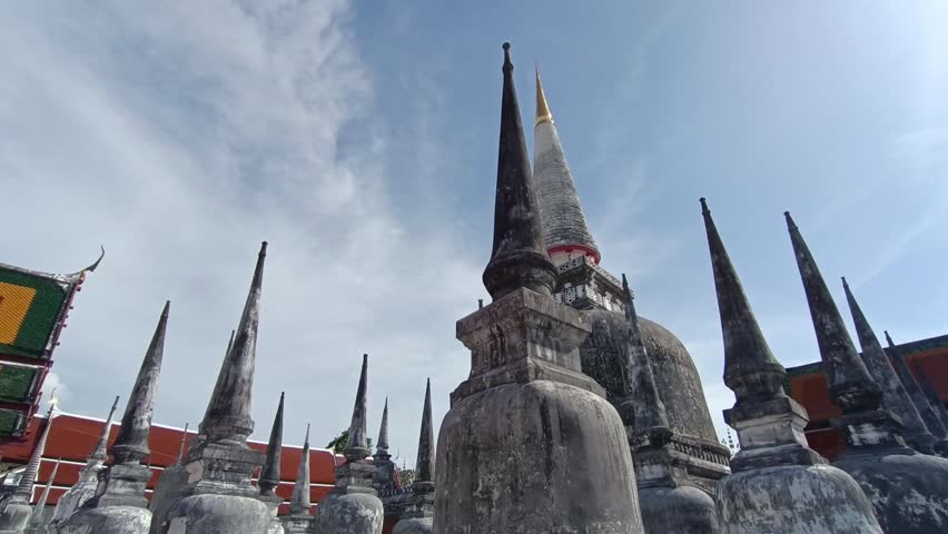 An ancient pagoda in the temple.