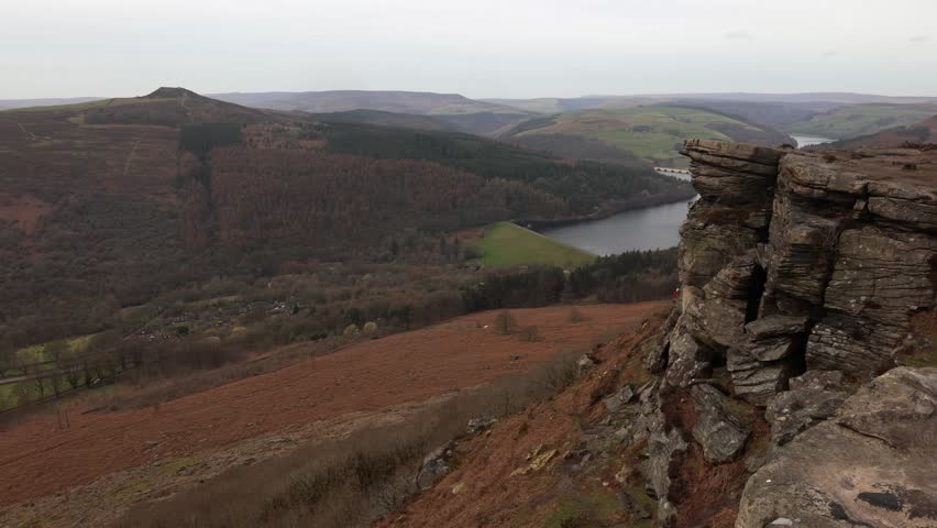 Bamford Edge Gristone Escarpment in the Peak District National Park, UK