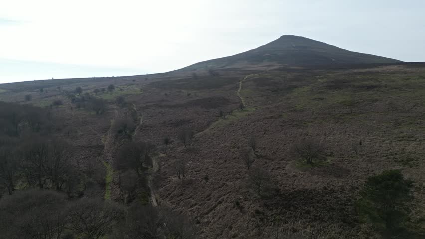 Aerial Shot of Sugar Loaf, Brecon Beacons National Park, Wales