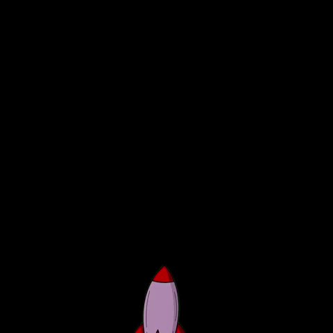 Majestic Space Rocket Launching Into Sky With Smoke and Fire