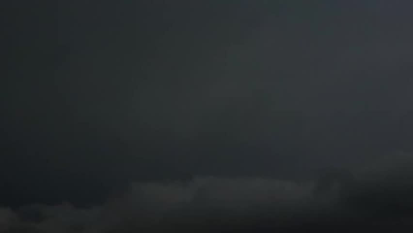 Flashing lightning in a dramatic sky