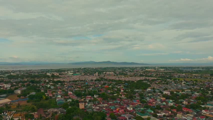 An aerial view of Davao City in the Philippines