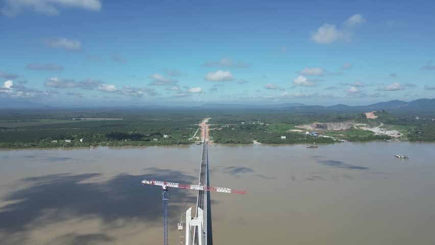Batang Lupar Bridge 1 is a 4.884-kilometer-long two-lane bridge in Sarawak, officially recognized as the longest river-crossing bridge in Malaysia. Spanning across the Batang Lupar River.