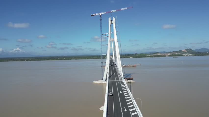 Batang Lupar Bridge 1 is a 4.884-kilometer-long two-lane bridge in Sarawak, officially recognized as the longest river-crossing bridge in Malaysia. Spanning across the Batang Lupar River.