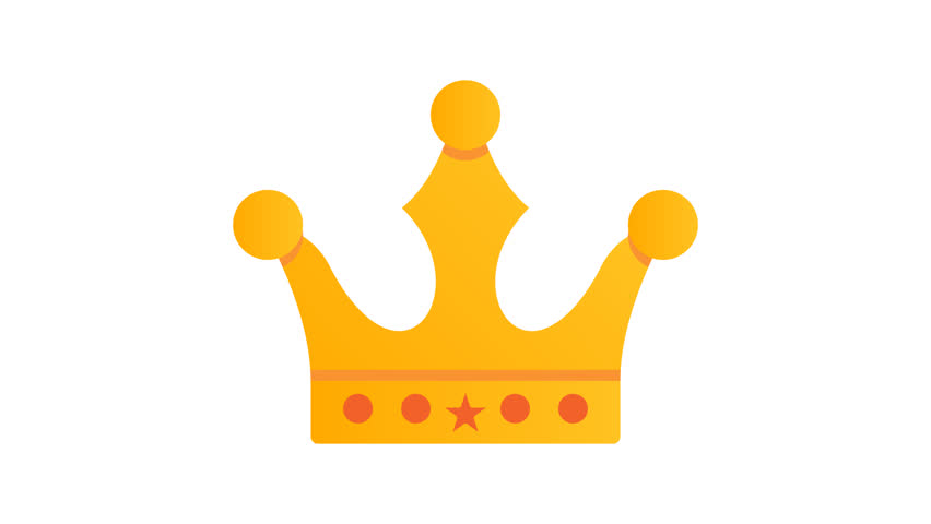 Crown icon animation. for mobile concept and web design. vector illustration