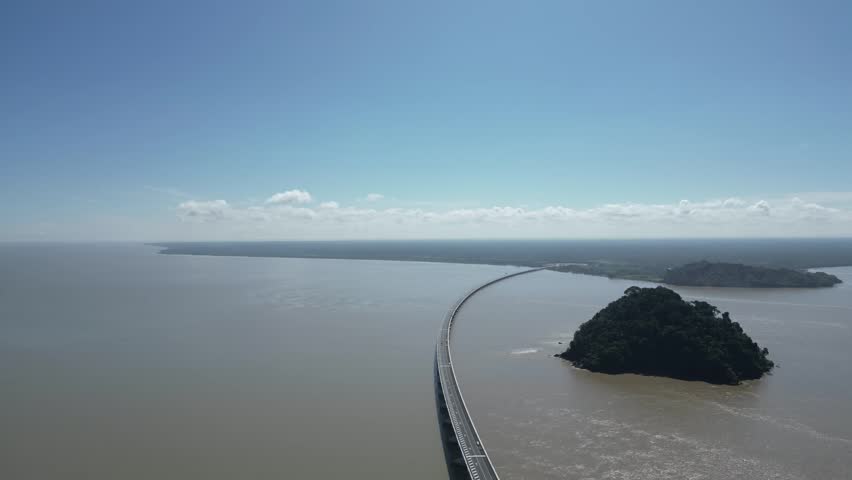 Batang Lupar Bridge 1 is a 4.884-kilometer-long two-lane bridge in Sarawak, officially recognized as the longest river-crossing bridge in Malaysia. Spanning across the Batang Lupar River.