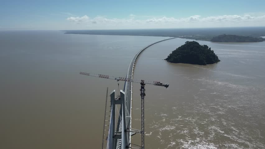 Batang Lupar Bridge 1 is a 4.884-kilometer-long two-lane bridge in Sarawak, officially recognized as the longest river-crossing bridge in Malaysia. Spanning across the Batang Lupar River.