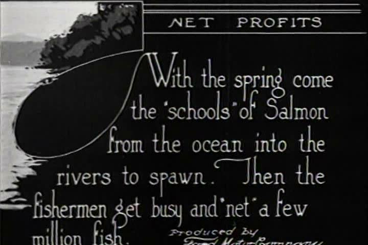 1910s - Catching salmon in the Skeena River, British Columbia, Canada in 1919.