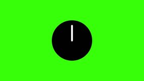 Minimal clock icon timelapse timer animation on green screen background - Powered by Shutterstock - Get 15% off with code: PIKWIZARD15