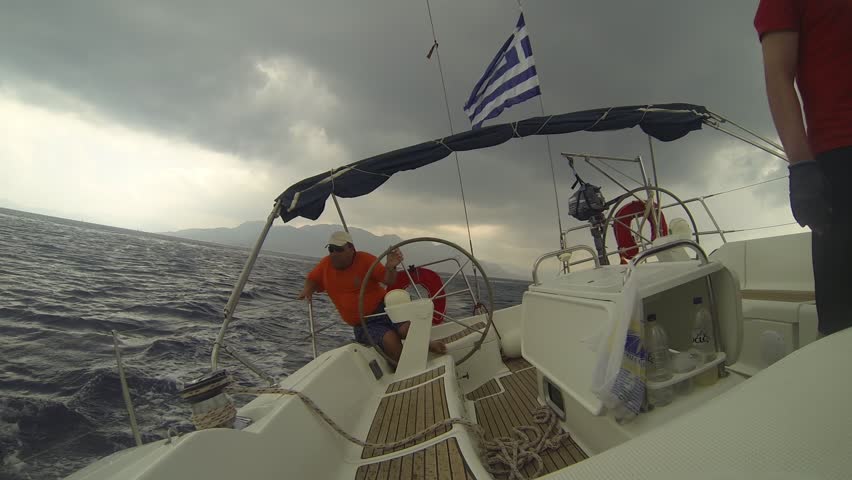 PELOPONNESE, GREECE- MAY 29: Unidentified sailor participates in 9th spring