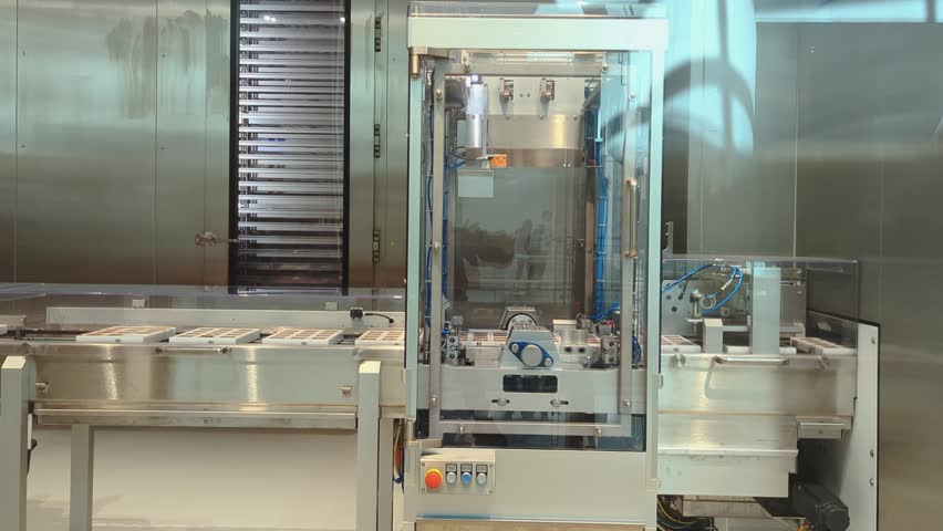  Automated production line in a chocolate factory