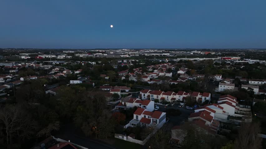 The city of La Rochelle at night