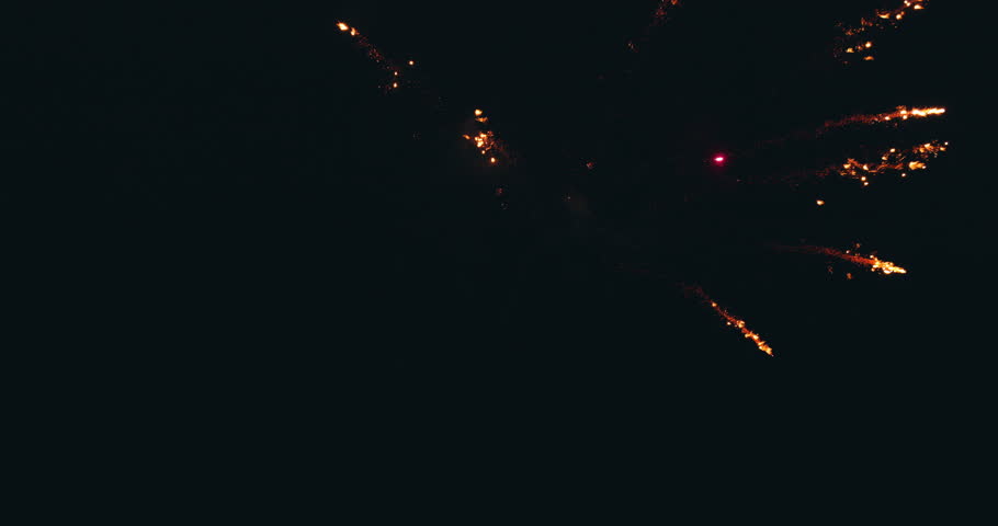 Colorful fireworks on night sky. New year