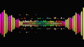 4k 30fps digital graphic equalizer bar array for telemetry data analysis information processing technology. - Powered by Shutterstock - Get 15% off with code: PIKWIZARD15