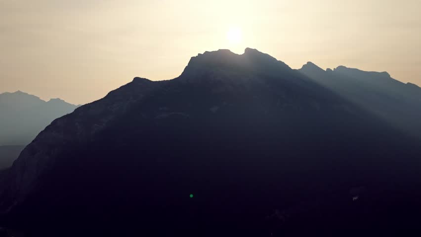 View of Canadian Rockies in distance