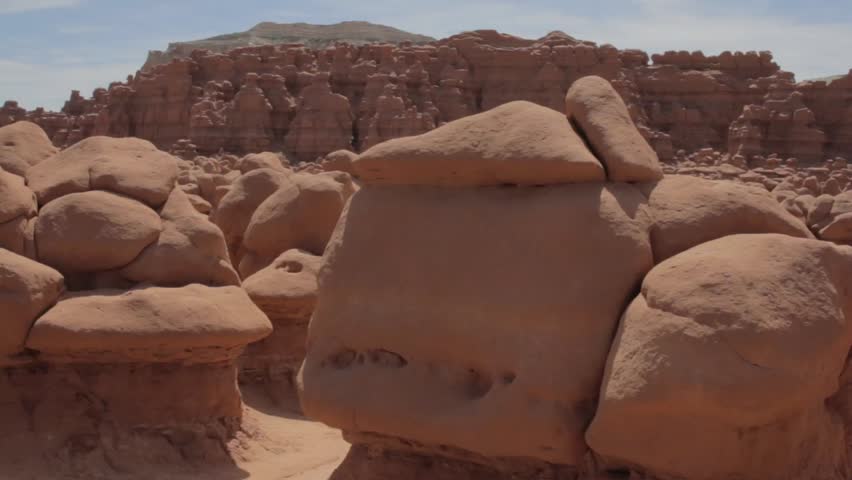 Strange Rock Formations of Goblin Valley State Park in the desert of Southern