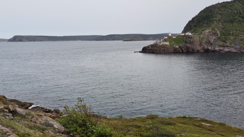 The Narrows entrance of the St John’s harbour with the Fort Amherst (St John’s, Newfoundland, Canada)