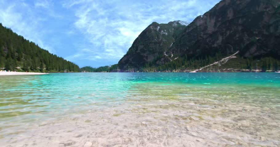 Springtime view of Lake Braies