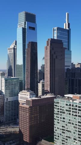 Downtown Philadelphia At Philadelphia In Pennsylvania United States. Downtown Cityscape. Historic Center Landscape. Downtown Philadelphia At Pennsylvania United States. Metropolitan District.