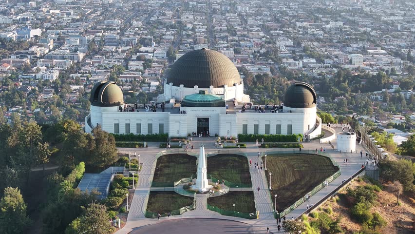 Aerial view of the Griffith Observatory in Los Angeles, USA