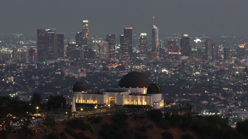 Aerial view of the Griffith Observatory in Los Angeles, USA