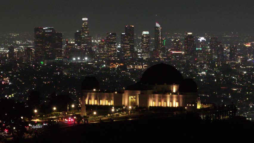 Aerial view of the Griffith Observatory in Los Angeles, USA