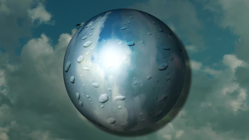 Clouds and Sphere Background