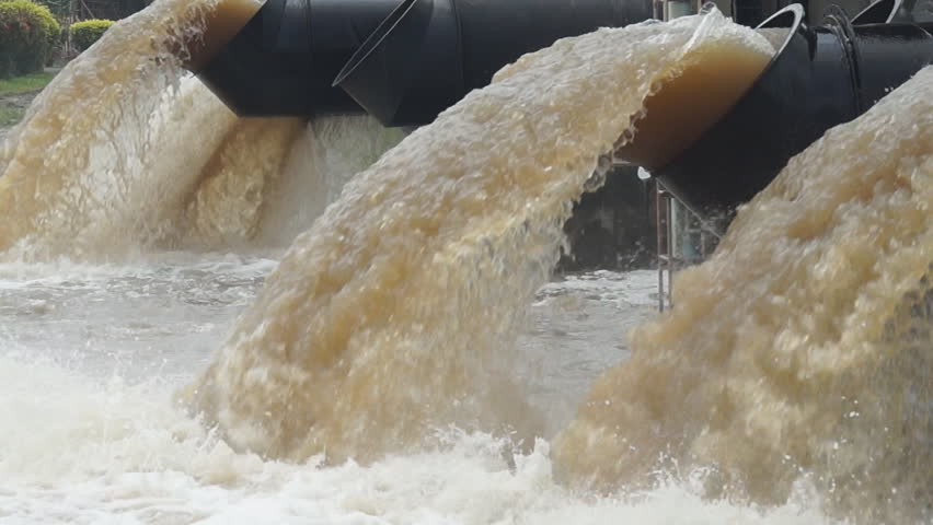 Water flow from large pipe | Shutterstock HD Video #4119301