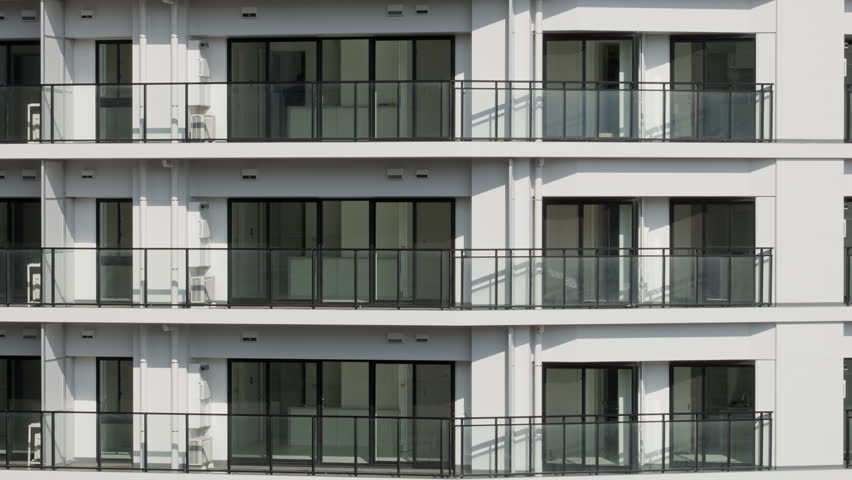 Tokyo Scene  :  Repetitive Exterior in a High-Rise Condominium with Modern Design as Minimalism  |  Ikebukuro, Tokyo, Japan