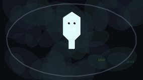 Abstract Digital Artificial Intelligence Face Floating in Binary Code Data - Powered by Shutterstock - Get 15% off with code: PIKWIZARD15