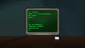 Retro Computer Monitor Displaying System Boot Sequence and Code Commands - Powered by Shutterstock - Get 15% off with code: PIKWIZARD15