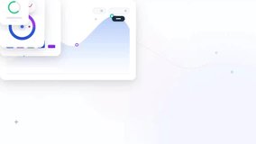 A clean digital interface featuring abstract data visualization charts and UI elements on a minimalist white background. - Powered by Shutterstock - Get 15% off with code: PIKWIZARD15