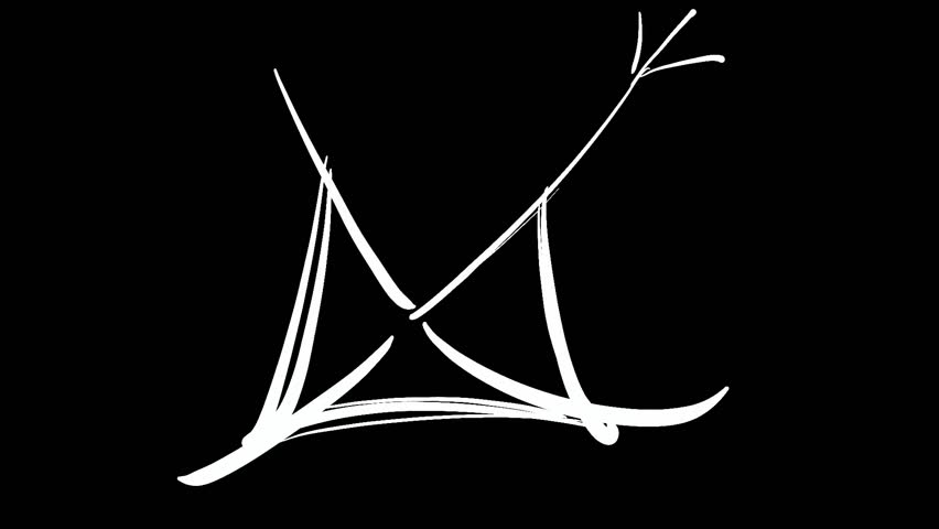 Thick white spider web spreads across a black background. Hand-drawn geometric trap texture in Full HD.