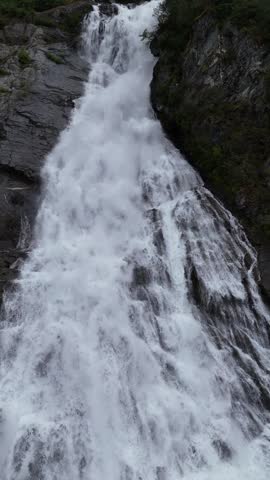 Waterfall Drone Views in Alaska