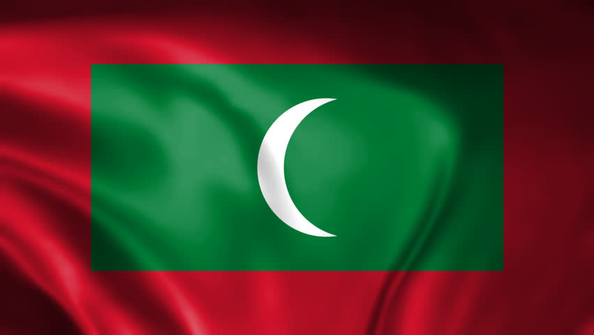 Waving Flag Maldives Animation design templates