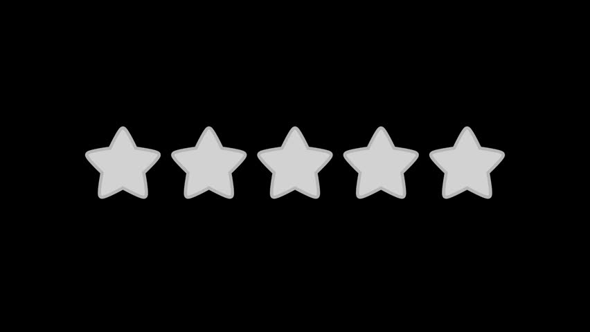 Ranking star icon (5) with alpha channel.