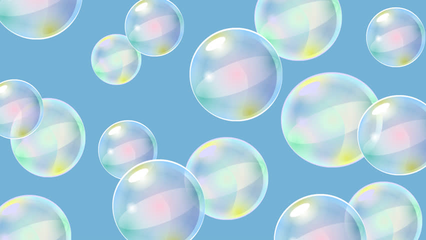 Soap bubbles. mov video, on a transparent background. Abstract seamless pattern. Delicate pastel iridescent tones, transparent texture.digital scrapbooking, and fairytale decorative projects.